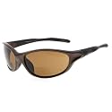 Eyekepper TR90 Frame Bifocal Sports Sunglasses Baseball Running Fishing Driving Golf Softball Hiking Sunshine Readers (Pearly Brown, 1.25)