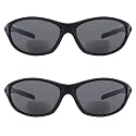 Eyekepper TR90 Frame Bifocal Sports Sunglasses Baseball Running Fishing Driving Golf Softball Hiking Sunshine Readers (Black Frame Blue Temple, 3.00)