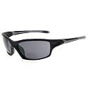 Eyekepper TR90 Frame Bifocal Sports Sunglasses Baseball Running Fishing Driving Golf Softball Hiking Readers (Black Frame Grey Temple, 3.00)