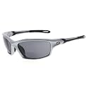 Eyekepper TR90 Frame Bifocal Sports Sunglasses Baseball Running Fishing Driving Golf Softball Hiking Readers (Pearly Silver, 2.00)