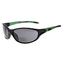 Eyekepper TR90 Frame Bifocal Sports Sunglasses Baseball Running Fishing Driving Golf Softball Hiking Sunshine Readers (Black Frame Green Temple, 1.00)