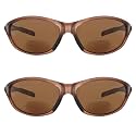 Eyekepper TR90 Frame Bifocal Sports Sunglasses Baseball Running Fishing Driving Golf Softball Hiking Sunshine Readers (Matte Brown, 2.25)