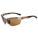 Eyekepper TR90 Sports Bifocal Sunglasses Baseball Running Fishing Driving Golf Softball Hiking Half-Rimless Reading Glasses (Matte Brown, 2.25)
