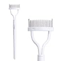 Eyelash Comb MSQ Eyelash Separator Mascara Applicator Eyelash Definer With Comb Cover Arc Designed Cosmetic Brushes Tool White (1PCS)