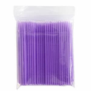 eyelash micro brushes individual applicators 100pcs purple