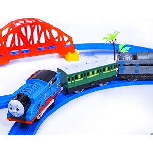 kids toy train emits real light sound track set battery operated big thomas