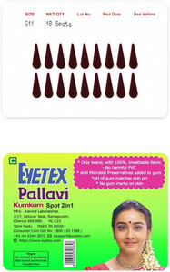 eyetex pallavi sticker kumkum forehead maroon bindis gopi