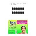 Eyetex Pallavi Sticker Bindi/Pottu|Gopi/Tilak|Aloe Vera &amp; Papaya Extracts|Breathable Non-Irritating Velvet Fabric|G10|Black|20 Flaps