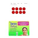 Eyetex Pallavi Sticker Bindi/Pottu|Round|Aloe Vera &amp; Papaya Extracts|Breathable Non-Irritating Velvet Fabric| (Red, P0-15 mm)