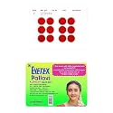 Eyetex Pallavi Sticker Kumkum (Round), P1 - Red, 20 Flaps,