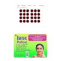 Eyetex Pallavi Sticker Bindi/Pottu|Round|Aloe Vera &amp; Papaya Extracts|Breathable Non-Irritating Velvet Fabric|P3|Maroon|20 Flaps