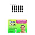Eyetex Pallavi Sticker Kumkum (Round), P3A - Black, 20 Flaps,
