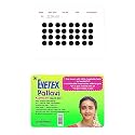 Eyetex Pallavi Sticker Bindi/Pottu|Round|Aloe Vera & Papaya Extracts|Breathable Non-Irritating Velvet Fabric|P4|Black|20 Flaps