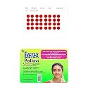 Eyetex Pallavi Sticker Bindi/Pottu|Round|Aloe Vera &amp; Papaya Extracts|Breathable Non-Irritating Velvet Fabric|P4|Red|20 Flaps