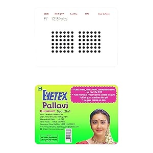 eyetex pallavi sticker kumkum round p7 - black 20 flaps only brand with 100 breathable fabric no harmful pvc skin neutral ph does not irritate skin pack of 1