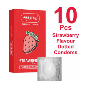 eyurva extratime condoms strawberry dotted condoms pack