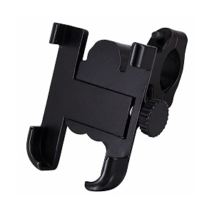 eyuvaa label heavy metal mobile holder for bikes  360 rotation motorcycle handlebar bicycle phone mount mobile stand for bike ideal for maps and gps navigation black