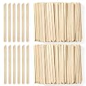 Eyxformula Wooden Eyebrow Wax Sticks, 800 Pcs Small Brow Waxing Sticks for Eye Brow, Lips, Chins, Facial Hair Removal Wax Spatulas Applicator for Smooth Skin - Slanted & Round, Home & SPA (800 Count)