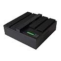 EZ DUPE 1 to 4 SSD HDD Hard Drive Flatbed Duplicator - 18GB/Min - Standalone Copier & Sanitizer/Eraser for Multiple SATA 3.5 Disk & 2.5 Solid State Drives at copy speed up to 300MB/Sec (DM-HS2-HDD04)