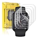 EZ-GLAZ 4 Pack for Apple Watch Series 7 8 9 Screen Protector 45mm