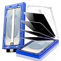 EZ-GLAZ-4 Pack for Samsung Galaxy S25 Plus/ S24 Plus Privacy Screen Protector [6.7"], 100% Fingerprint Unlock, 9H Tempered Glass, Scratch Resistant, 100% Bubble-Free, Case Friendly with Installation Box