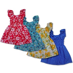 EZ KID Baby Girl Regular Frock Pack