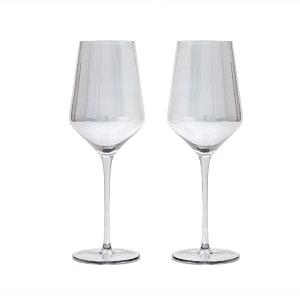 ez life borosilicate lead-free -smokey grey - premium modern red wine glasses for any occasions wine glasses dishwasher safe - 500 ml - pack of 2