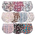 EZ Moms 10 Pack Baby Diaper Covers For Girls Waterproof Plastic Underwear Comfortable Rubber Pants For Toddlers Reusable And Breathable Plastic Underwear Covers For Potty Training Girls 5T