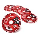 EZARC 4 1/2 Cut Off Wheels, Carbide Cutting Wheel, Angle Grinder Cutting Disc on Wood &amp; Nails, Plaster, Plastics, 5Pack, Red