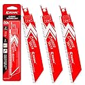 EZARC Carbide Reciprocating Saw Blades, 6-Inch 8TPI, Thick Metal, 3-Pack