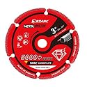 EZARC Diamond Cutting Wheel 3 x 3/8 Inch for Metal, Cut Off Wheel with 5000+ Cuts on Rebar, Steel, Iron and INOX