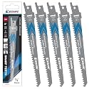 EZARC Reciprocating Saw Blades, 6-Inch 6TPI for Wood Pruning, 5-Pack