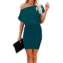 Ezbelle Women's Off The Shoulder Dress Summer Short Sleeve Casual Wedding