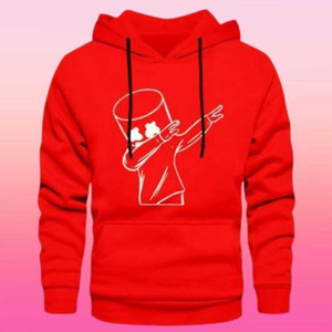EZCLOTHING Men Full Sleeve Printed Hooded Sweatshirt