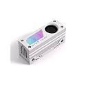 EZDIY-FAB Shield ARGB M.2 2280 SSD Heatsink, Built-in 20mm PWM Fan, White