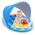 EZIGO Baby Pool Float Canopy UPF50+, Kids Floats for 6-36 Months Boys Girls
