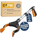 EZPIK Pro 32" Foldable Grabber Reacher Tool for Seniors - Grabbers for Elderly Reaching Tool Heavy Duty Pickup Trash Picker Upper Equipment - Claw Grabber Stick for Reaching Aids, Weed Gripper
