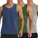 EZRUN Men's Quick Dry Workout Tank Top UPF 50+ Sweat-Wicking Gym Shirt