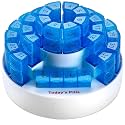 Monthly Pill Box 31 Day Medication Organizer, Multiple Daily Doses Section, Removable Compartments Perfect for Travelling, Detachable Containers