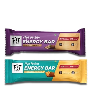 fit nutrition high protein energy bar  combo pack - almond sea salt amp dark chocolate  seeds nuts amp cranberries  tasty snack for that anytime anywhere craving  no added sugar no artificial flavours gluten free - healthy amp tasty snacks for kids amp adults 4 x 35gm