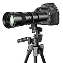 F 420-800mm F8.3 Telephoto Zoom Lens(MF) + T-Mount for Nikon D850/D750/D500/D7500/D610/D5600/D7200/D7000/D3500/D3400/D3300/D3200/D3100/D5/D6 - Manual Focus DSLR Cameras Lens(F-Mount)