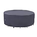 F&amp;J Outdoors Round Patio Furniture Cover, Grey, 72" Dia x 27.5" H