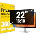 F FORITO 22 Inch 16:10 360°Privacy Screen Protector for Computer Monitor, Removable Eye Protection Anti Blue Light Anti Glare Computer Screen Privacy Shield for 22" Widescreen Monitors