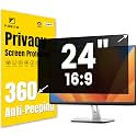 F FORITO 24 Inch 16:9 360°Privacy Screen Protector for Computer Monitor, Removable Eye Protection Anti Blue Light Anti Glare Computer Screen Privacy Shield for All 24" Widescreen Monitors