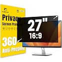 F FORITO 27 Inch 16:9 360°Privacy Screen Protector for Computer Monitor, Removable Eye Protection Anti Blue Light Anti Glare Computer Screen Privacy Shield for All 27" Widescreen Monitors