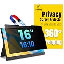 F FORITO Magnetic Laptop Privacy Screen 16 inch 16:10, 360° Anti Peeping Removable Anti Glare Blue Light Filter Compatible with All 16” 16:10 Laptops Portable Monitors