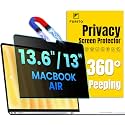 F FORITO Magnetic Privacy Screen Protector Compatible with MacBook Air 13.6/13 inch (2022-2026, M2, M3, M4, M5), 360° Anti Peeping Removable Anti Blue Light Anti Glare Laptop Privacy Screen Shield