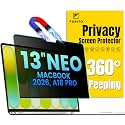 F FORITO Magnetic Privacy Screen Protector Compatible with 2026 MacBook Neo 13 inch with A18 Pro Chip - 360° Anti Peeping Anti Blue Light Anti Glare Removable Laptop Privacy Screen Shield