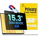 F FORITO Magnetic Privacy Screen Protector Compatible with MacBook Air 15.3 inch (2026-2023, M2, M3, M4, M5), Removable 360° Anti Peeping Anti Blue Light Anti Glare Laptop Privacy Screen Shield