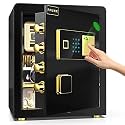 Safe Locker with Smart Touch Screen Biometric Fingerprint Security Safe Box (2 Cubic | 45 Litres), Cabinet Security Safe Box for Home, Office, Cash, Jewelry, Documents (Battery required)